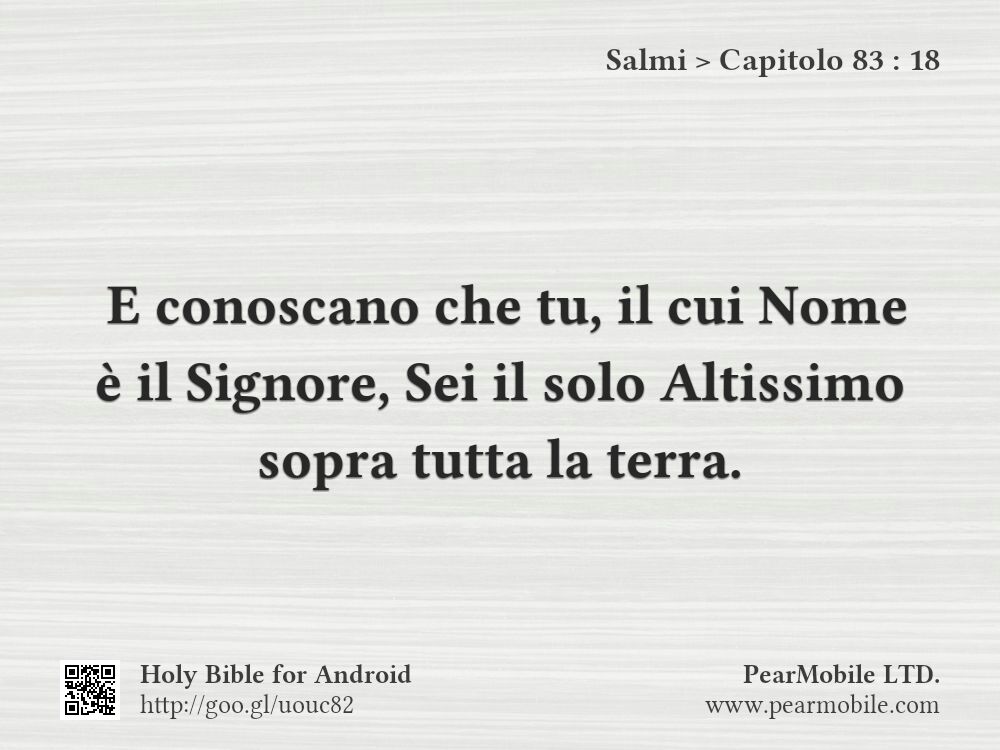 Salmi, Capitolo 83:18